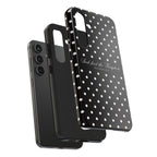 Polka Dot 'Seek First the Kingdom' Phone Case — Black & White