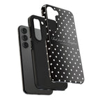 Polka Dot 'Seek First the Kingdom' Phone Case — Black & White