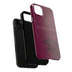 'In God's Hands' Burgundy Leopard Phone Case