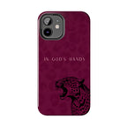 'In God's Hands' Burgundy Leopard Phone Case