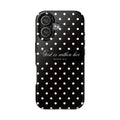 "God Is Within Her" Polka Dot Phone Case — Black & White
