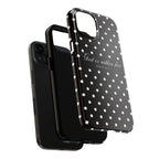 "God Is Within Her" Polka Dot Phone Case — Black & White