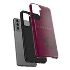 'In God's Hands' Burgundy Leopard Phone Case