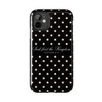 Polka Dot 'Seek First the Kingdom' Phone Case — Black & White