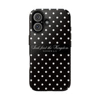 Polka Dot 'Seek First the Kingdom' Phone Case — Black & White