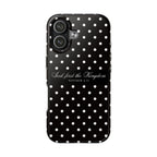 Polka Dot 'Seek First the Kingdom' Phone Case — Black & White