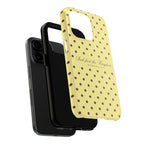 "Seek First the Kingdom" Polka Dot Phone Case — Yellow & Brown