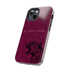 'In God's Hands' Burgundy Leopard Phone Case