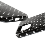 "God Is Within Her" Polka Dot Phone Case — Black & White